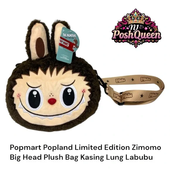 Popmart Popland Limited Edition Zimomo Big Head Plush Bag by Kasing Lung Labubu